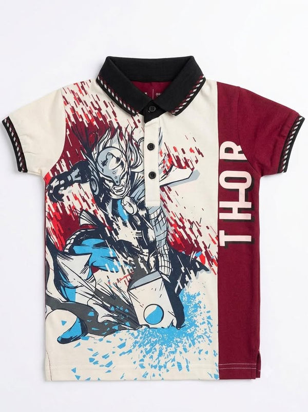 Boys Thor Printed Polo T-Shirt