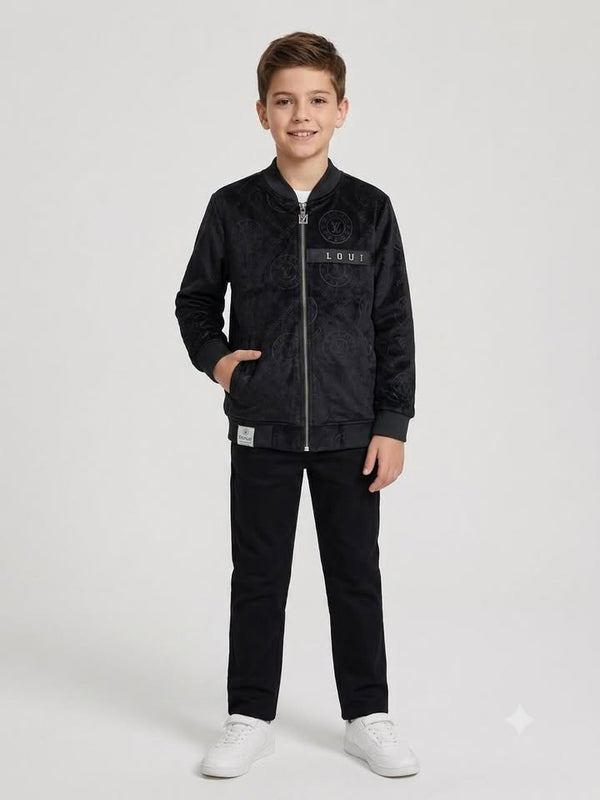 Boys Classic Black Velvet Jacket