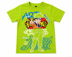 Boys Naruto Print Crew Neck T-Shirt (Lime Green)