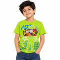 Boys Naruto Print Crew Neck T-Shirt (Lime Green)