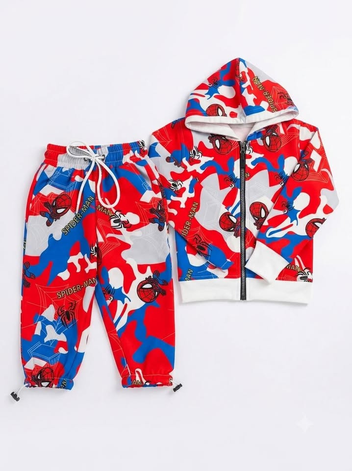 Boys Spiderman 3D Jacket Suit