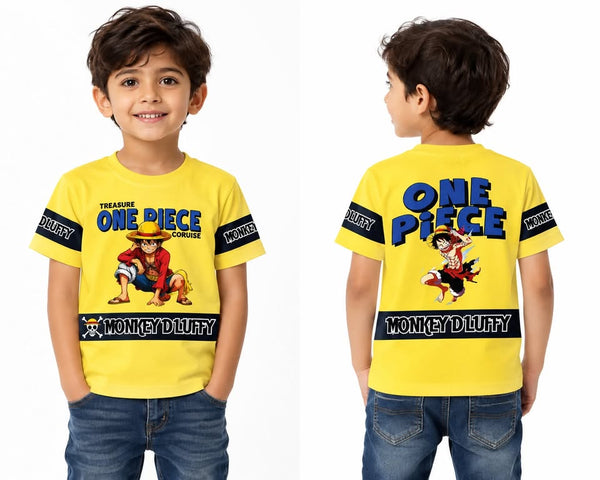 ONE PIECE ANIME BRIGHT YELLOW TSHIRT
