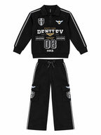 Boys Black Bentley Printed Partywear co-rds set