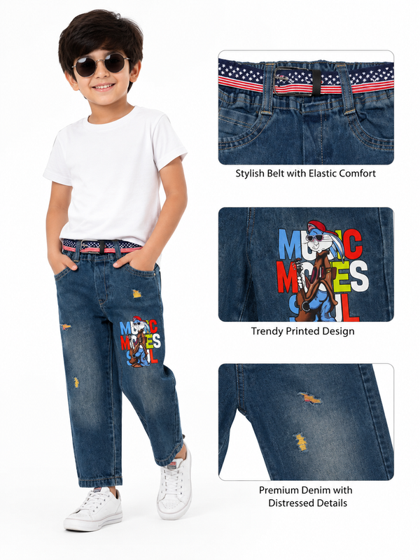 Boys Looney Tunes Graphic Print Jeans